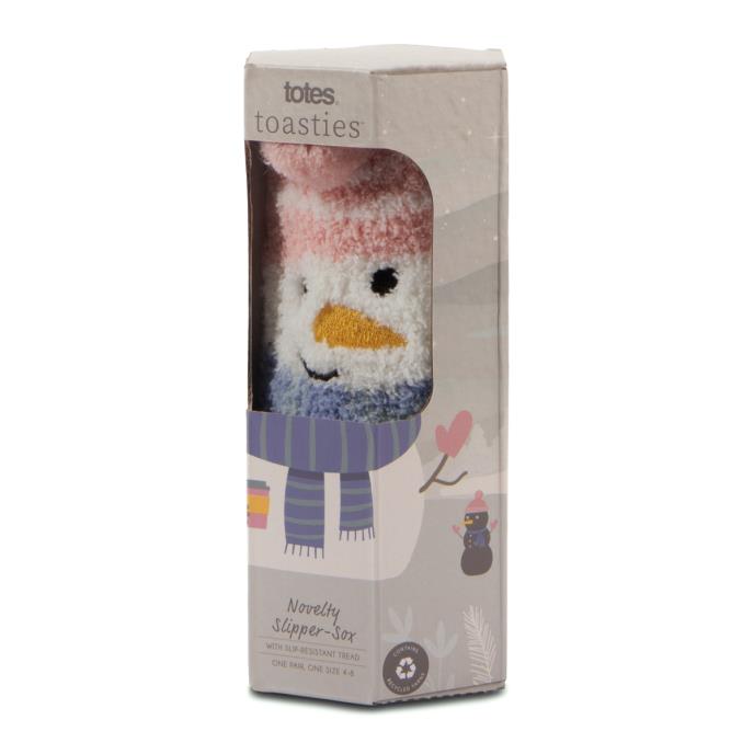 totes toasties® Ladies Novelty Super Soft Slipper Socks Snowman Extra Image 1